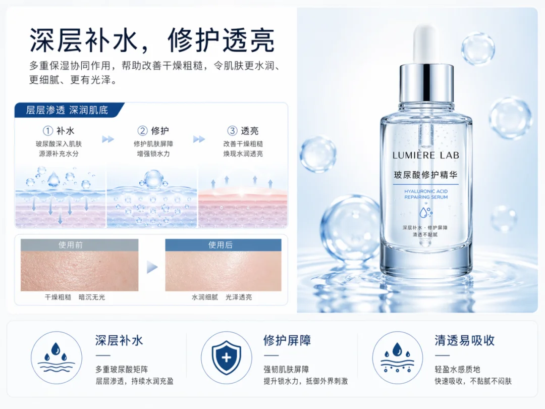 E-commerce detail page module image for skincare product