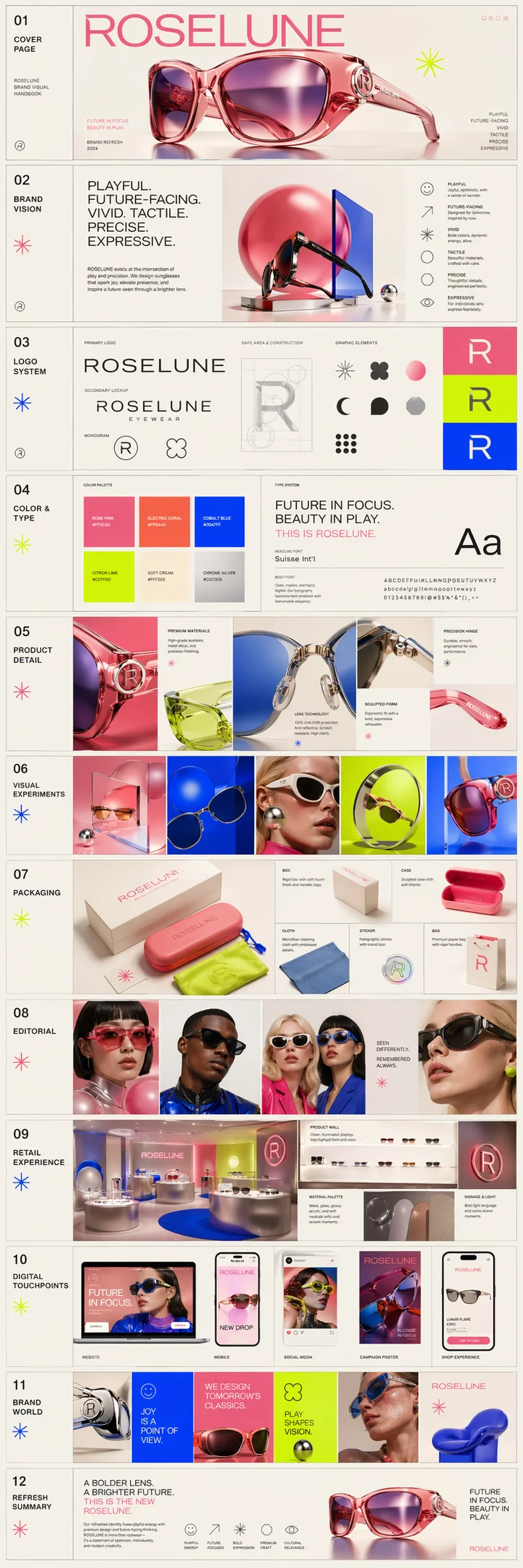 Legacy brand refresh full case for ROSELUNE sunglasses company