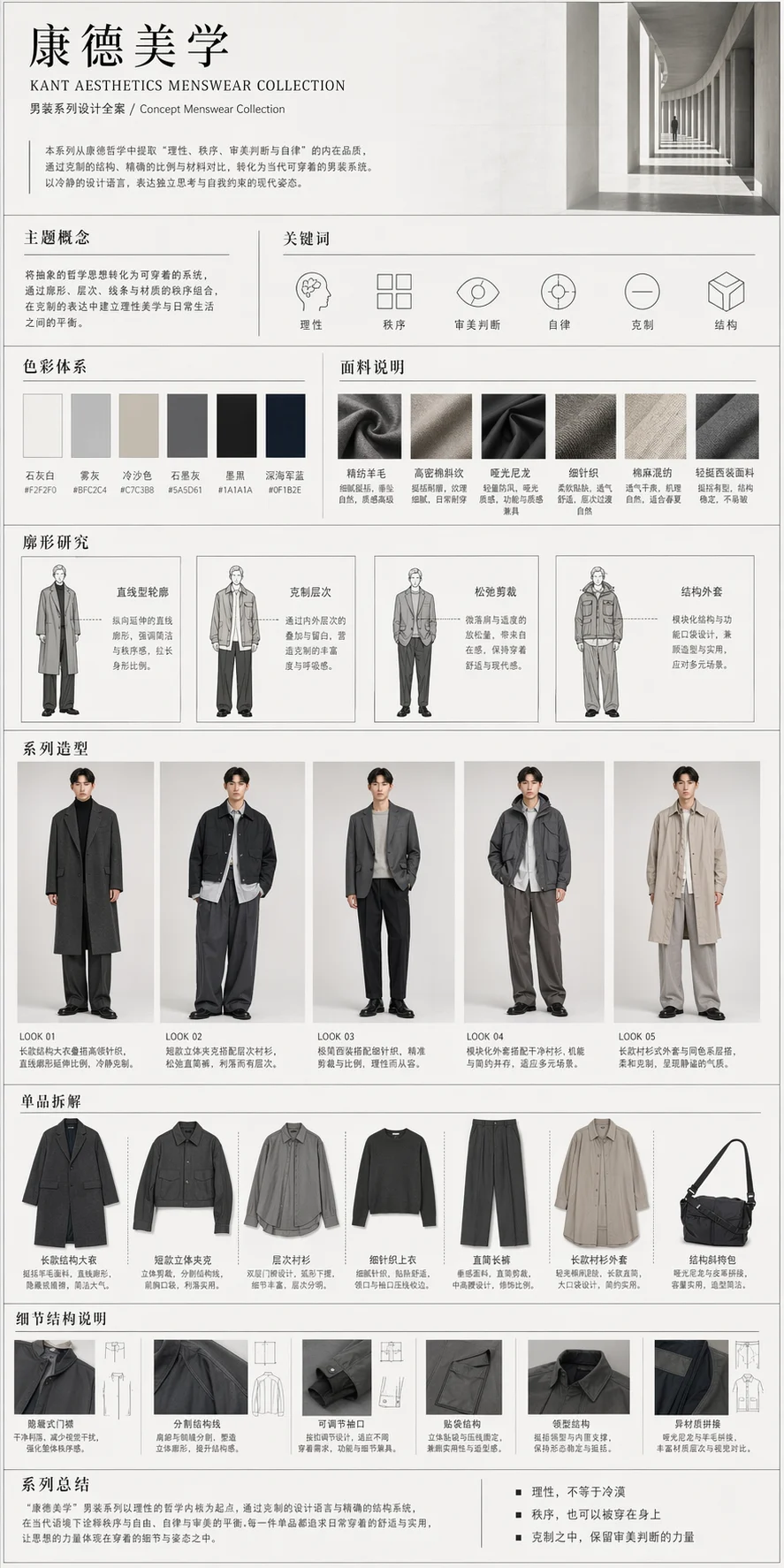 Kant Aesthetics menswear collection full fashion design case