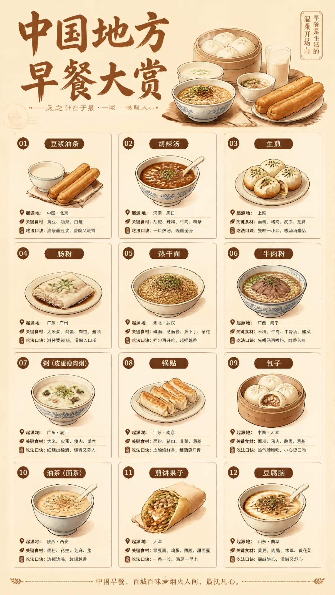 Chinese breakfast infographic