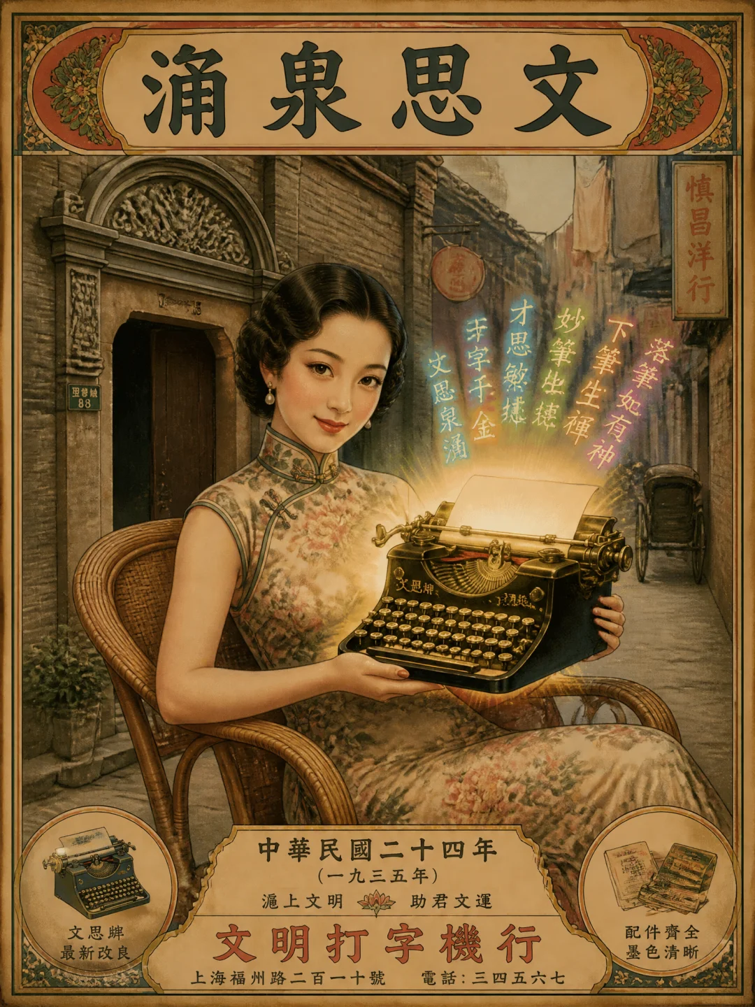 Old Shanghai calendar ad
