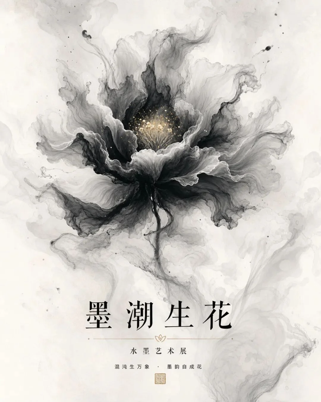 Ink Fluid Art Poster - Ink Blooms