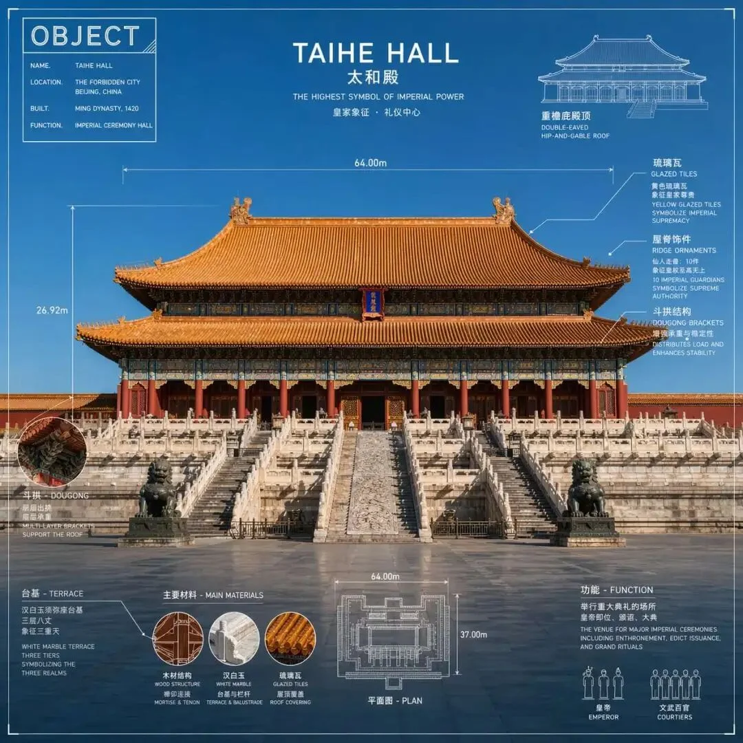 Architecture Infographic - Hall of Supreme Harmony