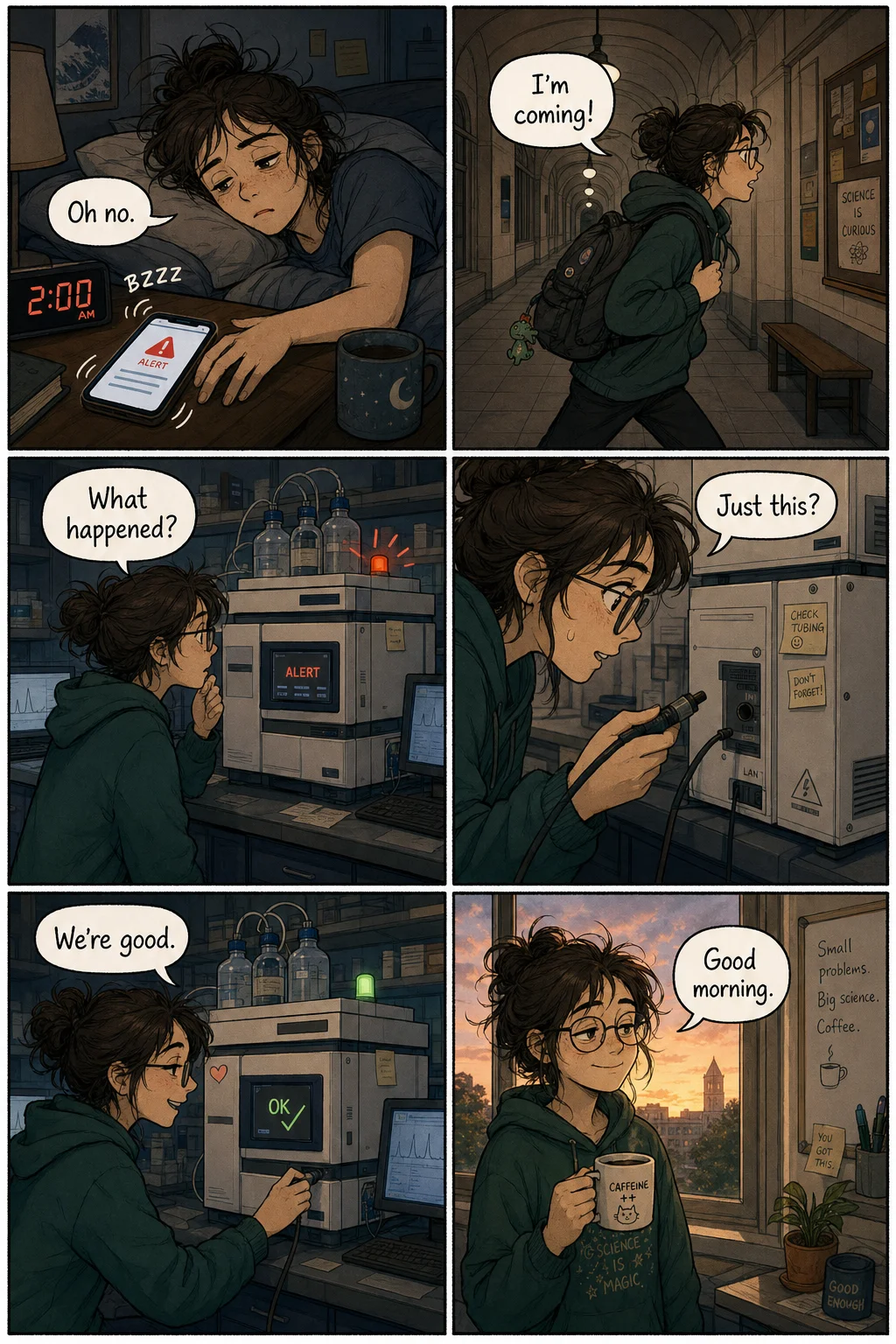 Instrument alarm comic