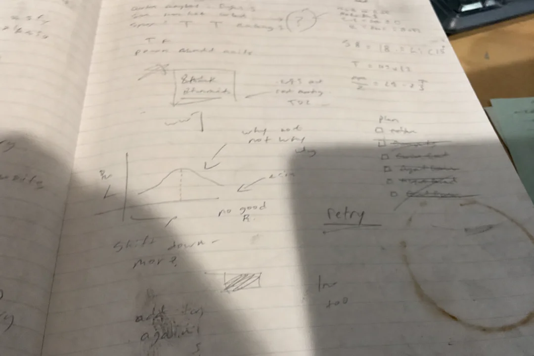 Experiment failure notes